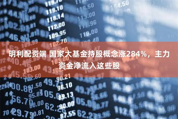 明利配资端 国家大基金持股概念涨284%，主力资金净流入这些股